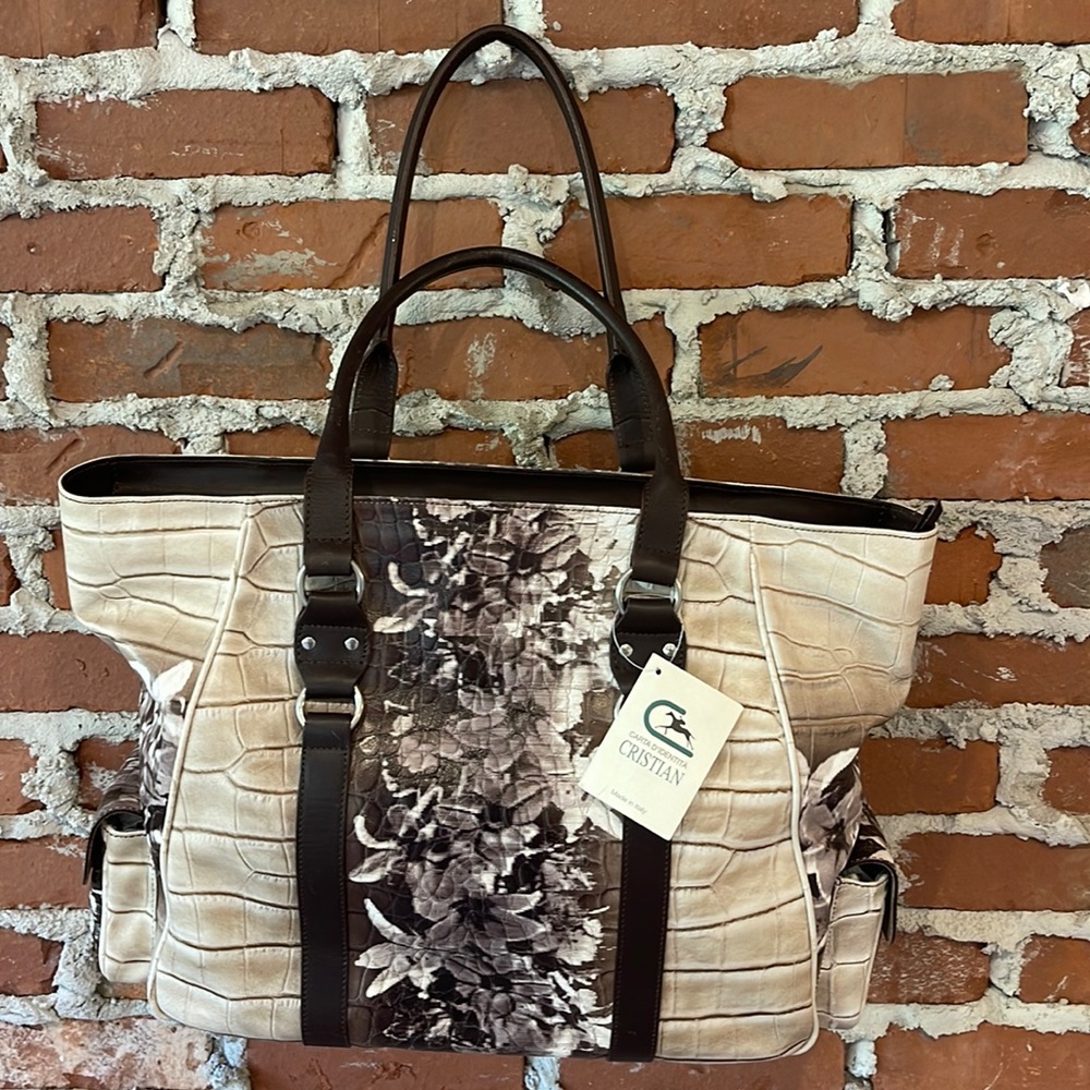 Cristian Leather Tote Bag NWT